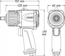 Pneumatický rázový utahovák Twin turbo 1/2 Pneumatický rázový utahovák Twin turbo 1/2